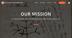 Desktop Screenshot of evolution-institute.org